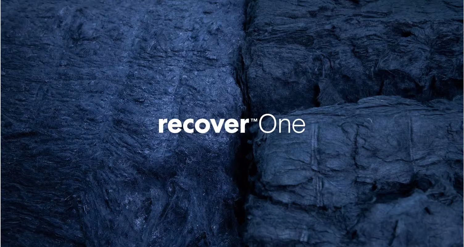 Recover One recycled cotton and polyester fiber blends designed to eliminate downstream overdyeing